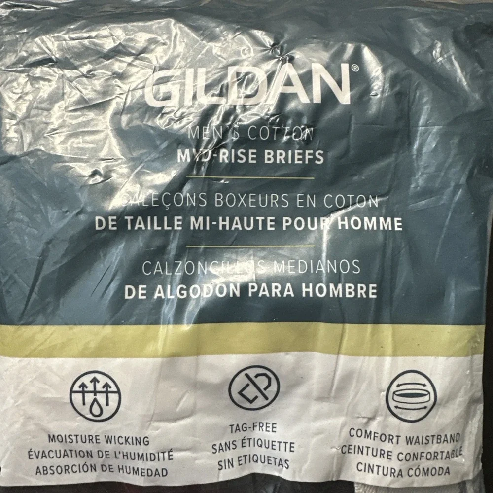 Gildan Men's Cotton Mid Rise Briefs Multi Color 3 Pack Size M Medium Cotton New